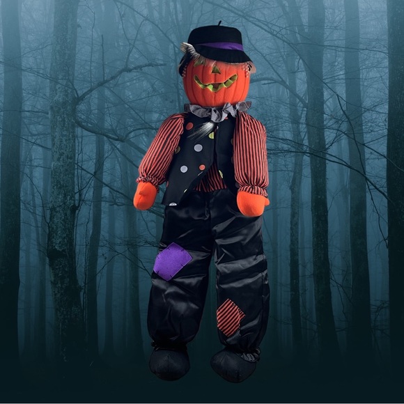 Russ Happy Howlers Halloween - Vintage Fiber Optic, Sound, Jack O Lantern Clown - Picture 1 of 14